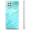 Samsung Galaxy A42 5G TPU Cover - Blå Marmor