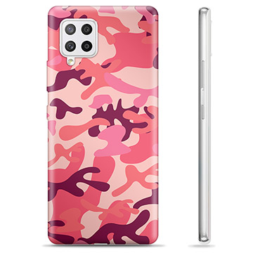 Samsung Galaxy A42 5G TPU Cover - Pink Camouflage