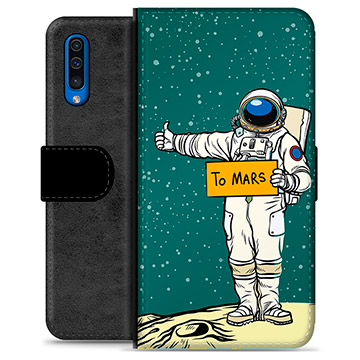 Samsung Galaxy A50 Premium Flip Cover med Pung - Til Mars