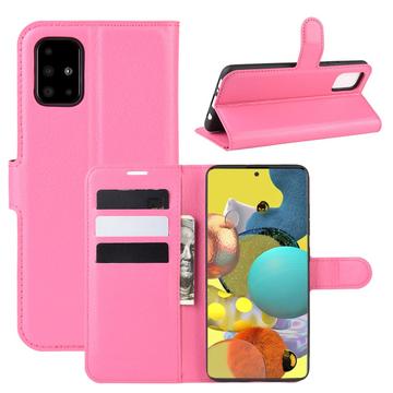 Samsung Galaxy A51 5G Pung Cover med Magnetisk Lukning - Rose