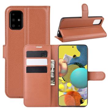 Samsung Galaxy A51 5G Pung Cover med Magnetisk Lukning - Brun