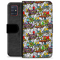 Samsung Galaxy A51 Premium Flip Cover med Pung - Graffiti