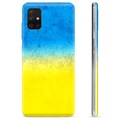 Samsung Galaxy A51 TPU Cover Ukrainsk Flag - Tofarvet