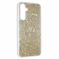 Samsung Galaxy A54 5G Glitter Flakes TPU Cover - Guld