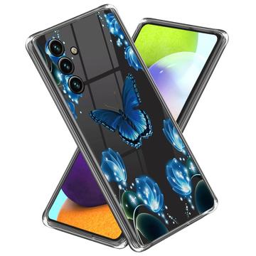 Samsung Galaxy A55 Stilfuld Ultra-Slim TPU Cover - Sommerfugl og Blomster