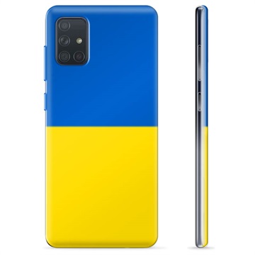 Samsung Galaxy A71 TPU Cover Ukrainsk Flag - Gul og lyseblå