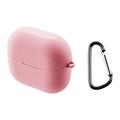 Samsung Galaxy Buds3/Buds3 Pro Silikone Cover med Karabinhage - Pink