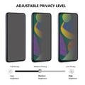 Samsung Galaxy M35 Privacy Full Cover Skærmbeskyttelse Hærdet Glas - Sort Kant