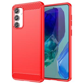 Samsung Galaxy M55/F55/C55 Børstet TPU Cover - Karbonfiber