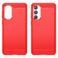 Samsung Galaxy M55/F55/C55 Børstet TPU Cover - Karbonfiber