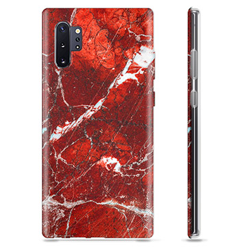Samsung Galaxy Note10+ TPU Cover - Rød Marmor