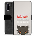 Samsung Galaxy Note10 Premium Flip Cover med Pung - Vred Kat