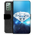 Samsung Galaxy Note20 Premium Flip Cover med Pung - Diamant