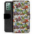 Samsung Galaxy Note20 Premium Flip Cover med Pung - Graffiti