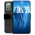 Samsung Galaxy Note20 Premium Flip Cover med Pung - Isbjerg