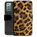 Samsung Galaxy Note20 Premium Flip Cover med Pung - Leopard