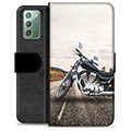 Samsung Galaxy Note20 Premium Flip Cover med Pung - Motorcykel