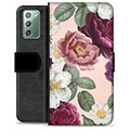 Samsung Galaxy Note20 Premium Flip Cover med Pung - Romantiske Blomster