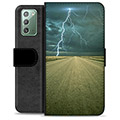 Samsung Galaxy Note20 Premium Flip Cover med Pung - Storm
