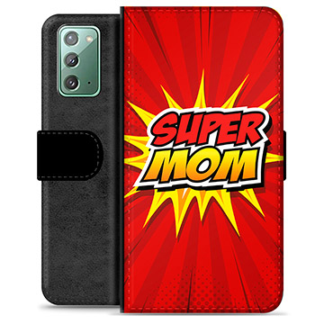 Samsung Galaxy Note20 Premium Flip Cover med Pung - Super Mor