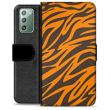 Samsung Galaxy Note20 Premium Flip Cover med Pung - Tiger