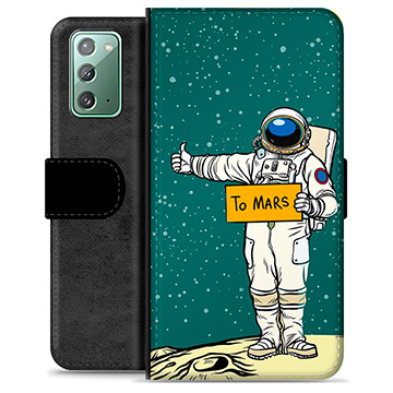 Samsung Galaxy Note20 Premium Flip Cover med Pung - Til Mars