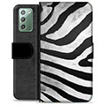 Samsung Galaxy Note20 Premium Flip Cover med Pung - Zebra