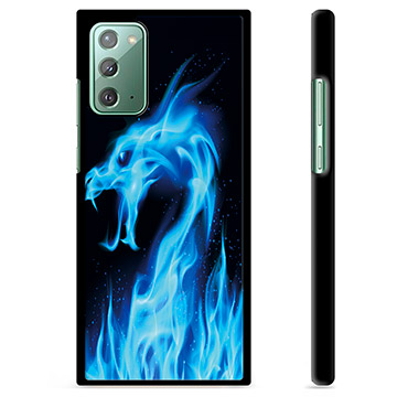 Samsung Galaxy Note20 Beskyttende Cover - Blå Ild Drage
