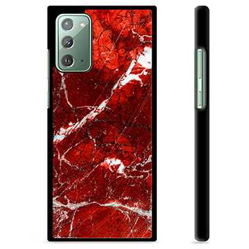 Samsung Galaxy Note20 Beskyttende Cover - Rød Marmor
