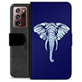 Samsung Galaxy Note20 Ultra Premium Flip Cover med Pung - Elefant