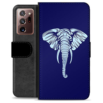 Samsung Galaxy Note20 Ultra Premium Flip Cover med Pung - Elefant