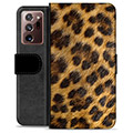 Samsung Galaxy Note20 Ultra Premium Flip Cover med Pung - Leopard