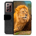 Samsung Galaxy Note20 Ultra Premium Flip Cover med Pung - Løve