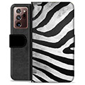 Samsung Galaxy Note20 Ultra Premium Flip Cover med Pung - Zebra