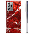 Samsung Galaxy Note20 Ultra TPU Cover - Rød Marmor