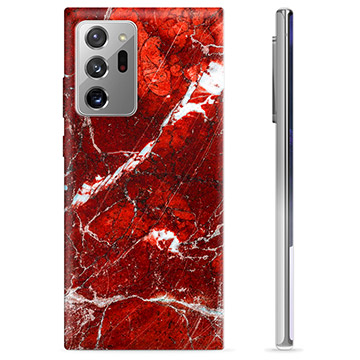 Samsung Galaxy Note20 Ultra TPU Cover - Rød Marmor