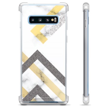 Samsung Galaxy S10 Hybrid Cover - Abstrakt Marmor