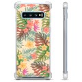 Samsung Galaxy S10 Hybrid Cover - Lyserøde Blomster