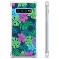 Samsung Galaxy S10 Hybrid Cover - Tropiske Blomster