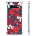 Samsung Galaxy S10 Hybrid Cover - Vintage Blomster