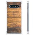 Samsung Galaxy S10 Hybrid Cover - Træ