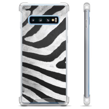 Samsung Galaxy S10 Hybrid Cover - Zebra