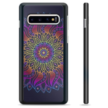 Samsung Galaxy S10+ Beskyttende Cover - Farverig Mandala