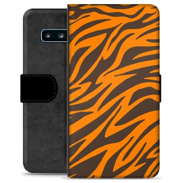 Samsung Galaxy S10 Premium Flip Cover med Pung - Tiger