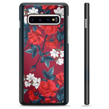 Samsung Galaxy S10 Beskyttende Cover - Vintage Blomster