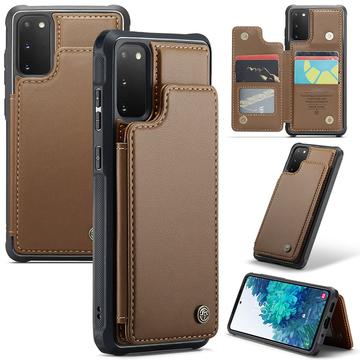 Samsung Galaxy S20 FE 5G/S20 FE 2022 Caseme C22-etui RFID-kortpung - Brun