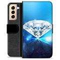 Samsung Galaxy S21+ 5G Premium Flip Cover med Pung - Diamant