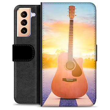 Samsung Galaxy S21+ 5G Premium Flip Cover med Pung - Guitar