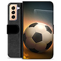 Samsung Galaxy S21+ 5G Premium Flip Cover med Pung - Fodbold