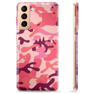 Samsung Galaxy S21+ 5G TPU Cover - Pink Camouflage